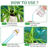 Maxbell 5x Bird Shaped Plant Watering Globes Planter Indoor Plants Automatic Waterer Blue