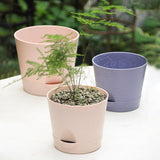 Maxbell Self Watering Pot Decorative Flowerpot for Household Living Room Houseplants Khaki