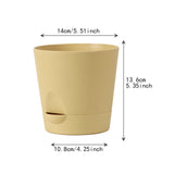 Maxbell Self Watering Pot Decorative Flowerpot for Household Living Room Houseplants Khaki