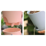 Maxbell Self Watering Pot Decorative Flowerpot for Household Living Room Houseplants Pink