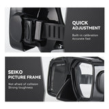 Maxbell Diving Mask Equipment Snorkeling Goggle for Swimming Water Sports Snorkeling black