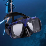 Maxbell Diving Mask Equipment Snorkeling Goggle for Swimming Water Sports Snorkeling clear blue