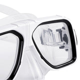 Maxbell Anti Fog Wide View Professional Diving Mask for Diving Swimming Water Sports white