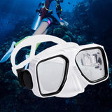 Maxbell Anti Fog Wide View Professional Diving Mask for Diving Swimming Water Sports white