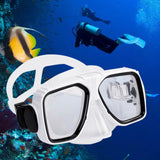 Maxbell Anti Fog Wide View Professional Diving Mask for Diving Swimming Water Sports white