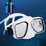 Maxbell Anti Fog Wide View Professional Diving Mask for Diving Swimming Water Sports white