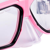 Maxbell Anti Fog Wide View Professional Diving Mask for Diving Swimming Water Sports pink