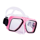 Maxbell Anti Fog Wide View Professional Diving Mask for Diving Swimming Water Sports pink