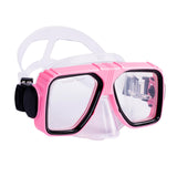 Maxbell Anti Fog Wide View Professional Diving Mask for Diving Swimming Water Sports pink