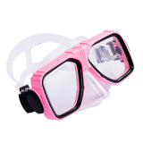 Maxbell Anti Fog Wide View Professional Diving Mask for Diving Swimming Water Sports pink