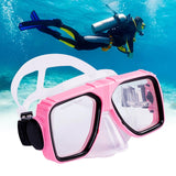 Maxbell Anti Fog Wide View Professional Diving Mask for Diving Swimming Water Sports pink