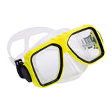 Maxbell Anti Fog Wide View Professional Diving Mask for Diving Swimming Water Sports yellow