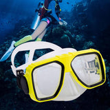 Maxbell Anti Fog Wide View Professional Diving Mask for Diving Swimming Water Sports yellow