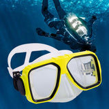 Maxbell Anti Fog Wide View Professional Diving Mask for Diving Swimming Water Sports yellow