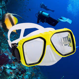 Maxbell Anti Fog Wide View Professional Diving Mask for Diving Swimming Water Sports yellow
