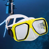 Maxbell Anti Fog Wide View Professional Diving Mask for Diving Swimming Water Sports yellow