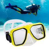 Maxbell Anti Fog Wide View Professional Diving Mask for Diving Swimming Water Sports yellow