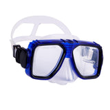 Maxbell Anti Fog Wide View Professional Diving Mask for Diving Swimming Water Sports clear blue