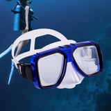 Maxbell Anti Fog Wide View Professional Diving Mask for Diving Swimming Water Sports clear blue