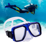 Maxbell Anti Fog Wide View Professional Diving Mask for Diving Swimming Water Sports clear blue