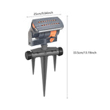 Maxbell Adjustable Oscillating Sprinkler Lightweight Multifunctional with 16 Nozzles