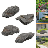 Maxbell Aquarium Mountain View Stone Fish Tank Decor for Lawn Garden Micro Landscape 45x19x22cm