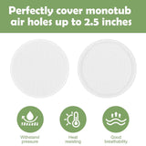 Maxbell 24 Pieces Monotub Adhesive Filter disks Mushroom Cultivation Monotub Filters