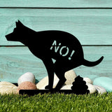 Maxbell No Pooping Yard Sign Weatherproof Yard Art Decor for Indoor Pathway Backyard