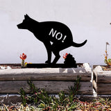 Maxbell No Pooping Yard Sign Weatherproof Yard Art Decor for Indoor Pathway Backyard