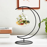 Maxbell Metal Moon Shaped Stand Holder Sturdy 9.6inch Tall Accessory Multifunctional