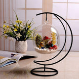 Maxbell Metal Moon Shaped Stand Holder Sturdy 9.6inch Tall Accessory Multifunctional