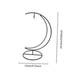 Maxbell Metal Moon Shaped Stand Holder Sturdy 9.6inch Tall Accessory Multifunctional