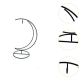 Maxbell Metal Moon Shaped Stand Holder Sturdy 9.6inch Tall Accessory Multifunctional