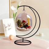 Maxbell Metal Moon Shaped Stand Holder Sturdy 9.6inch Tall Accessory Multifunctional