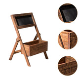 Maxbell Wooden Plant Stand with Chalkboard Shelf for Dining Room Living Room Kitchen