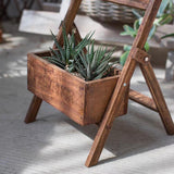 Maxbell Wooden Plant Stand with Chalkboard Shelf for Dining Room Living Room Kitchen
