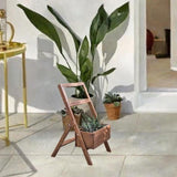 Maxbell Wooden Plant Stand with Chalkboard Shelf for Dining Room Living Room Kitchen
