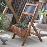 Maxbell Wooden Plant Stand with Chalkboard Shelf for Dining Room Living Room Kitchen