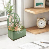 Maxbell Metal Wall Planter Vintage Wall Vase Iron Plant Holder for Home Country Wall Green