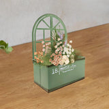Maxbell Metal Wall Planter Vintage Wall Vase Iron Plant Holder for Home Country Wall Green