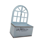 Maxbell Metal Wall Planter Vintage Wall Vase Iron Plant Holder for Home Country Wall Blue