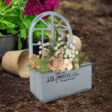 Maxbell Metal Wall Planter Vintage Wall Vase Iron Plant Holder for Home Country Wall Blue