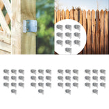 Maxbell 10x Fence Brackets Heavy Duty Parts Connecting for Balcony Wood Fencing Lawn 32mm
