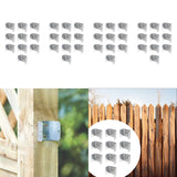 Maxbell 10x Fence Brackets Heavy Duty Parts Connecting for Balcony Wood Fencing Lawn 32mm