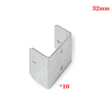 Maxbell 10x Fence Brackets Heavy Duty Parts Connecting for Balcony Wood Fencing Lawn 32mm