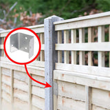 Maxbell 10x Fence Brackets Heavy Duty Parts Connecting for Balcony Wood Fencing Lawn 38mm