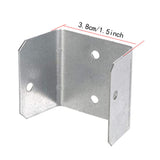 Maxbell 10x Fence Brackets Heavy Duty Parts Connecting for Balcony Wood Fencing Lawn 38mm