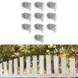 Maxbell 10x Fence Brackets Heavy Duty Parts Connecting for Balcony Wood Fencing Lawn 44mm