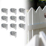 Maxbell 10x Fence Brackets Heavy Duty Parts Connecting for Balcony Wood Fencing Lawn 44mm