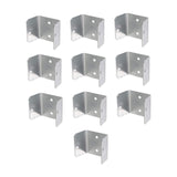 Maxbell 10x Fence Brackets Heavy Duty Parts Connecting for Balcony Wood Fencing Lawn 50mm